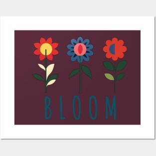 Abstract flower tee Posters and Art